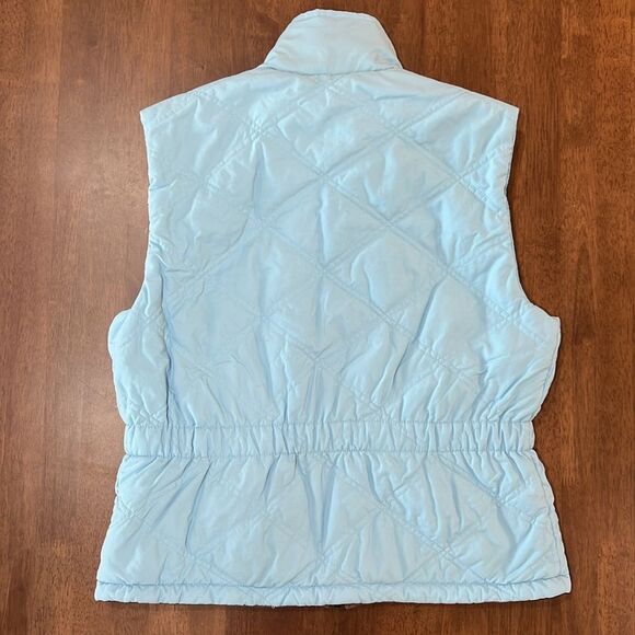 Vintage Y2K Nike Reversible Quilted Vest Light Blue Brown Black Medium Rare - Picture 11 of 15